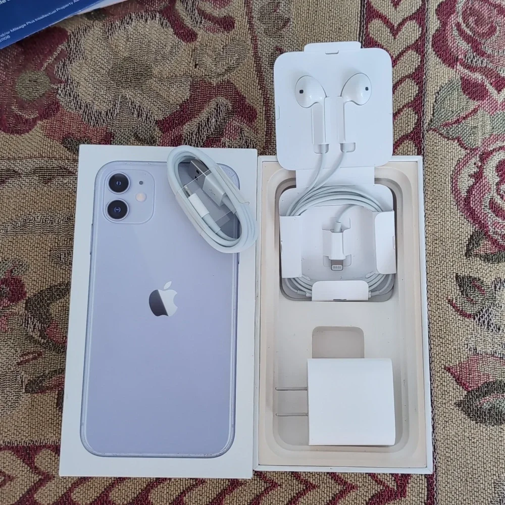 EarPods w/ Lightning Connector & Charger, in Apple iPhone 11 Box (no phone) N